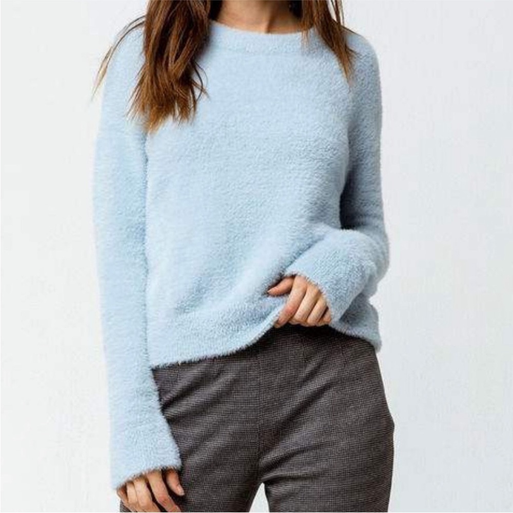 Others Follow Fuzzy Sweater Tilly’s Light Baby Blue Size Large